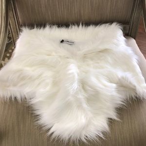 White faux fur